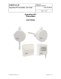 Thumbnail of document Manual - HygroFlex3 Series HVAC Humidity Transmitters